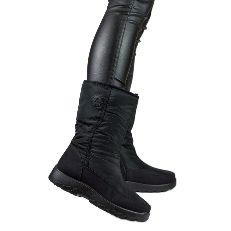 Bottes de neige femme doublées de fourrure JS1-11A-B, noir le noir