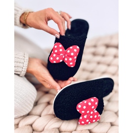 Chaussons enfant avec noeud Enfant Noir le noir