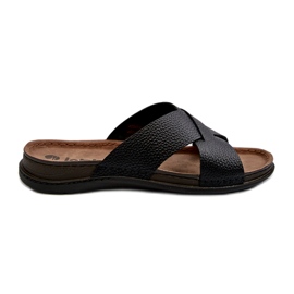 Cuir masculin inblu gv00001i tongs noirs le noir