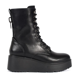 Seastar Chaussures de travail noires pour femmes à semelle épaisse le noir