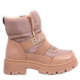 Bottines de neige femme Little Khaki beige