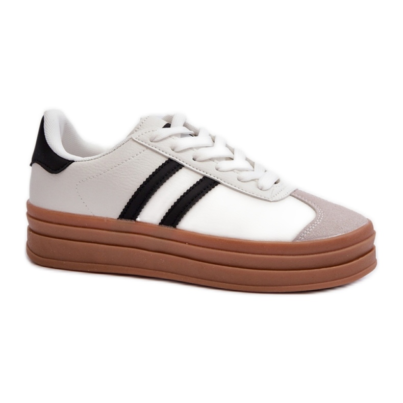 Chaussures de sport pour femmes sur la plateforme EV-508, blanches Chaussures de sport pour femmes sur la plateforme EV-508, blanches