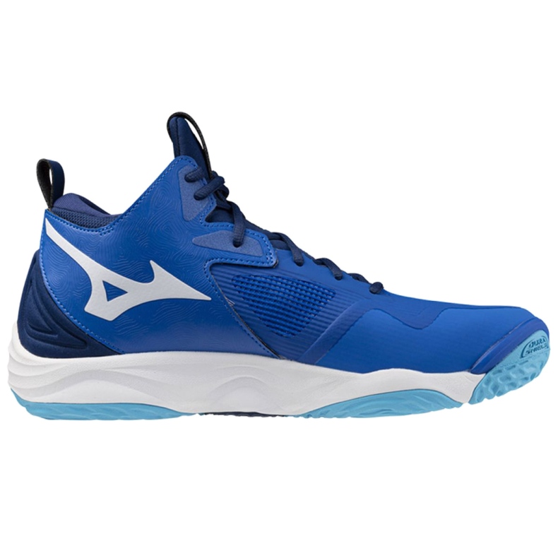 Mizuno Wave Momentum 3 Mid V1GA231701 chaussures de volley-ball, bleues