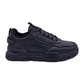 Baskets isolées pour hommes Big Star OO174584 HI-POLY System Noir le noir