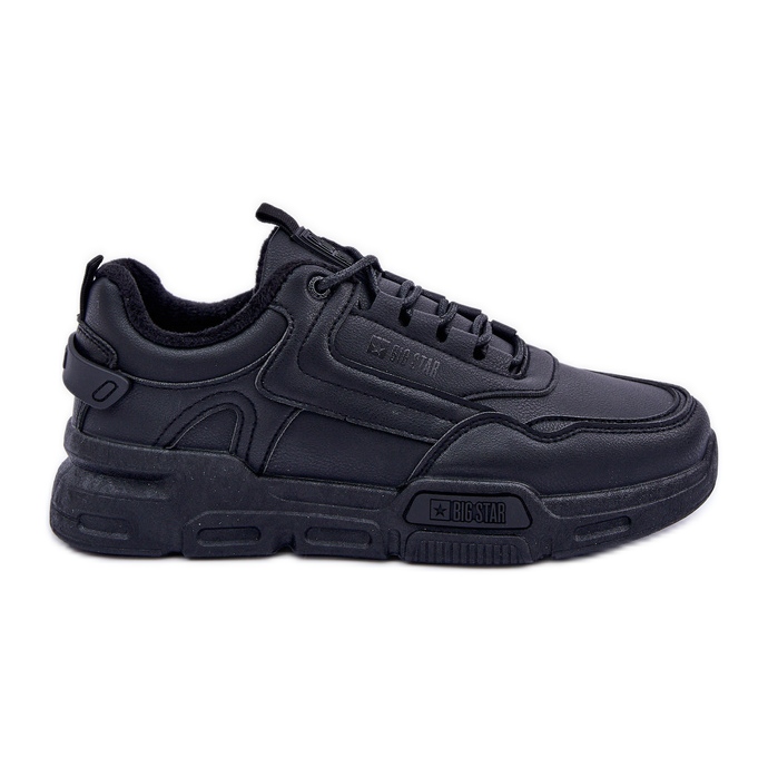 Baskets isolées pour hommes Big Star OO174584 HI-POLY System Noir le noir