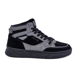 Baskets en Daim Homme Big Star OO174303 Hi-Poly System Noir-Gris le noir