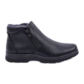 Bottines isolées pour hommes en cuir écologique, noir