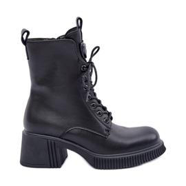 Bottes isolées en cuir naturel pour femmes Vinceza 66671 Noir