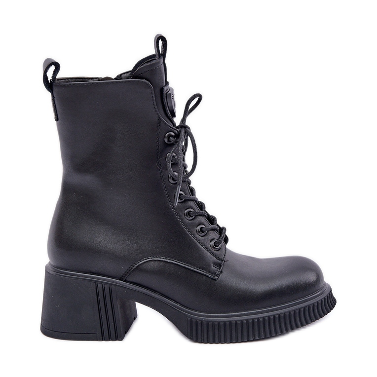 Bottes isolées en cuir naturel pour femmes Vinceza 66671 Noir le noir