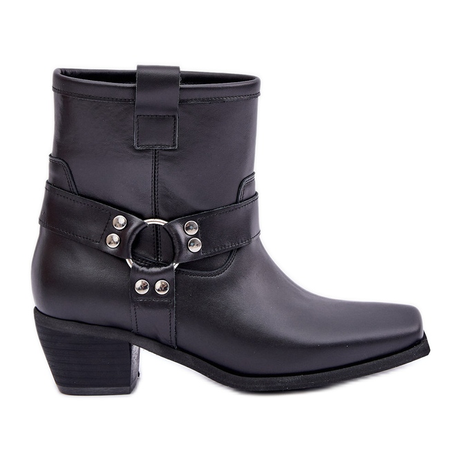 Bottes à Talons Hauts en Cuir Naturel Zazoo 3444/2 Noir le noir