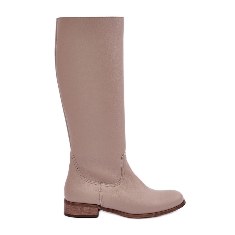 Zazoo 3616 Bottes zippées en cuir pour femme Beige clair Zazoo 3616 Bottes zippées en cuir pour femme Beige clair