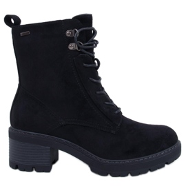 Bottes isolées avec fourrure pour femme, noir