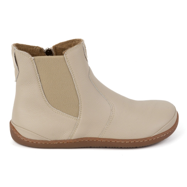Olivier Bottines Chelsea femme pieds nus avec fermeture éclair, isolées 1263, beige