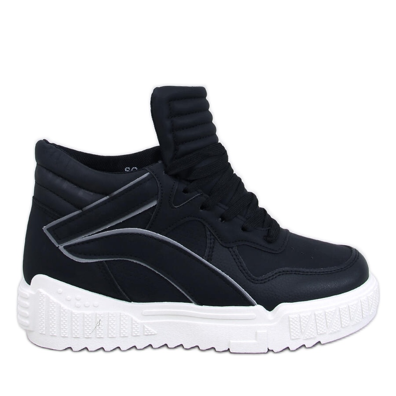 Baskets montantes de sport pour femme, noires le noir