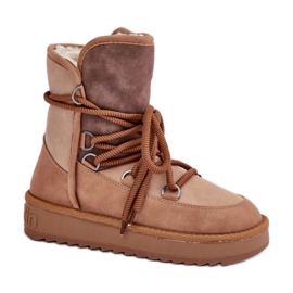 Bottes de neige fourrées D.Franklin DFSH370013 camel brun