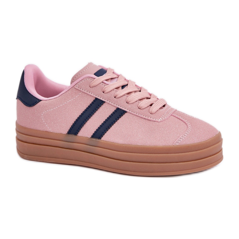 Chaussures de sport pour femmes sur la plateforme EV-508, roses
