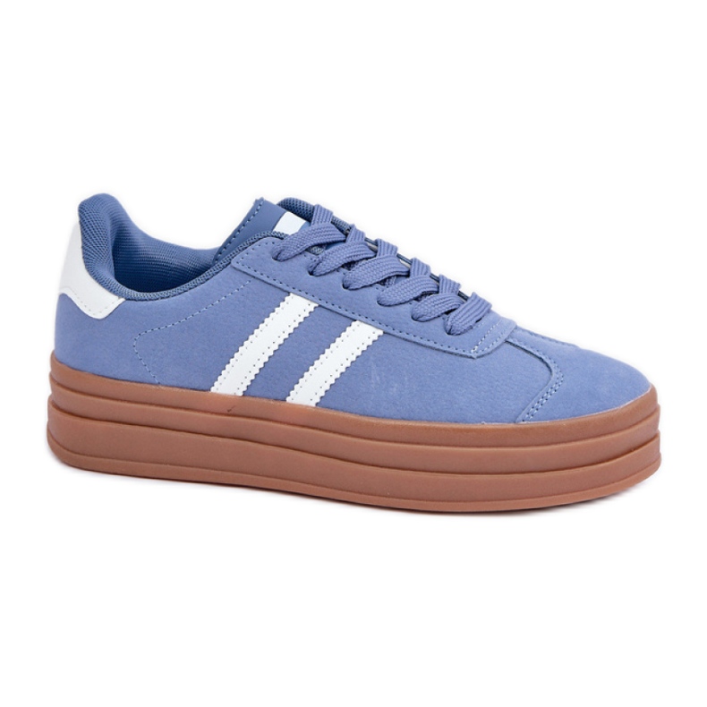 Chaussures de sport pour femmes sur la plateforme EV-508, bleues Chaussures de sport pour femmes sur la plateforme EV-508, bleues