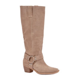 Zazoo Bottes non isolées pour femme 3444/O, beige Zazoo Bottes non isolées pour femme 3444/O, beige