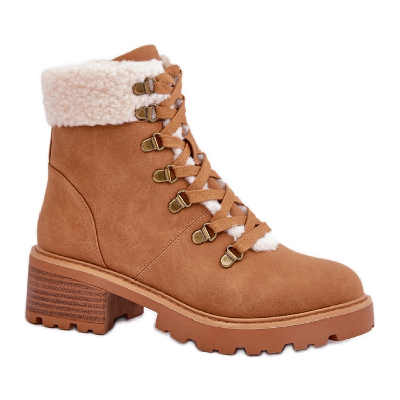 Bottes isolées pour femmes MD1055-8, camel brun
