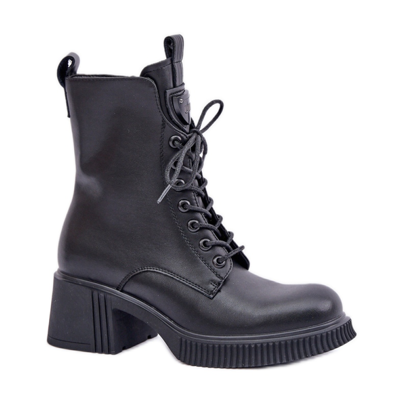 Bottes en cuir naturel pour femmes 66671 noir le noir