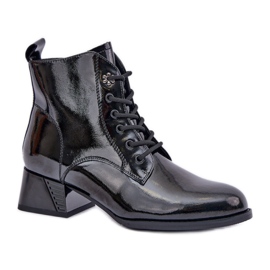 Bottines vernies pour femmes Da JC42-53 noir