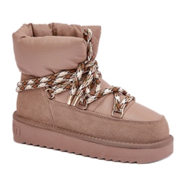 D.Franklin bottes de neige avec fourrure DFSH375003 beige