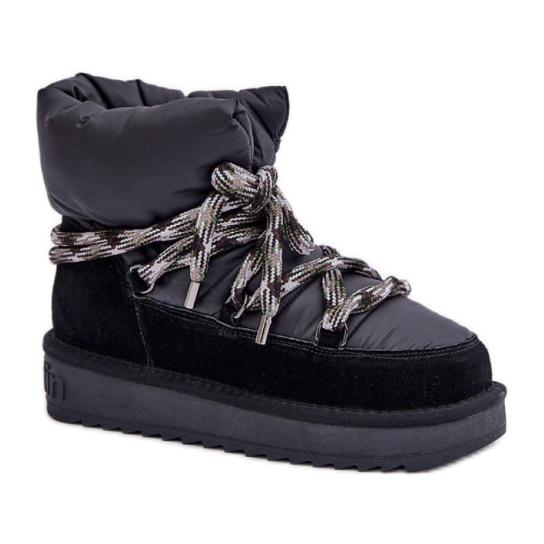 Bottes de neige fourrées D.Franklin DFSH375003 noir et gris le noir