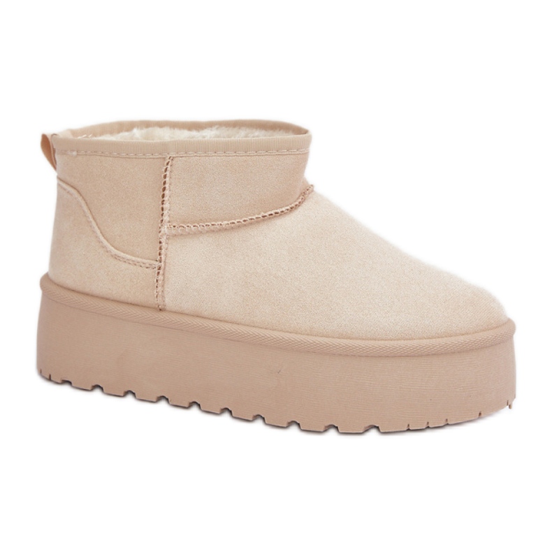 Bottes de neige femme isolées avec fourrure TL242-8, beige