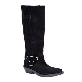Zazoo 3656 bottes de cowboy non isolées, noir le noir