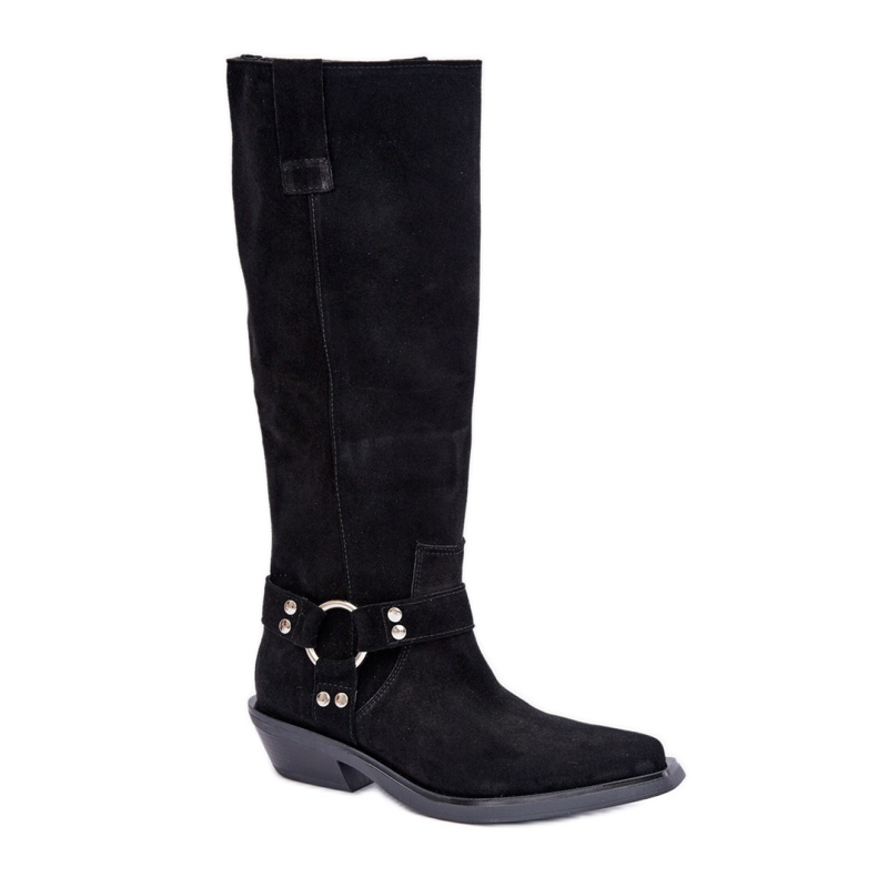 Zazoo 3656 bottes de cowboy non isolées, noir le noir