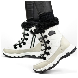 Bottes de neige hautes et isolées, sports d'hiver, bottes isolées pour femmes, bottes épaisses isolées blanche