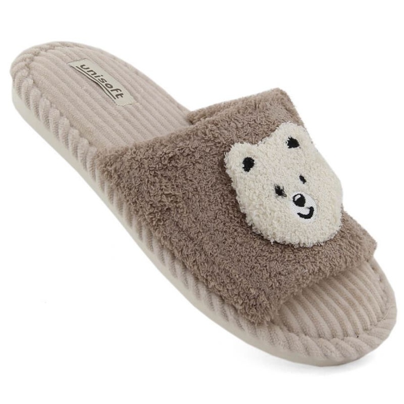 Chaussons de maison avec décoration Unisoft 6646 beige