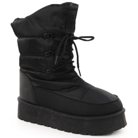 Bottes de neige pour femmes sur la plateforme Big Star OO274884 noir le noir
