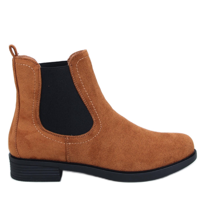 Bottines Chelsea femme en daim avec élastique marron brun Bottines Chelsea femme en daim avec élastique marron brun