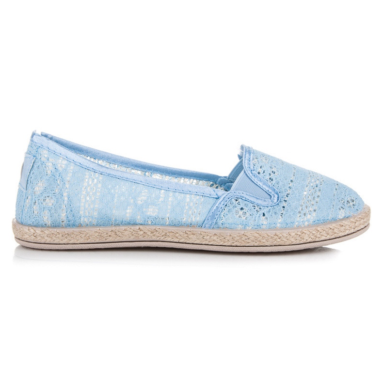 Balada Espadrilles en dentelle à enfiler bleu