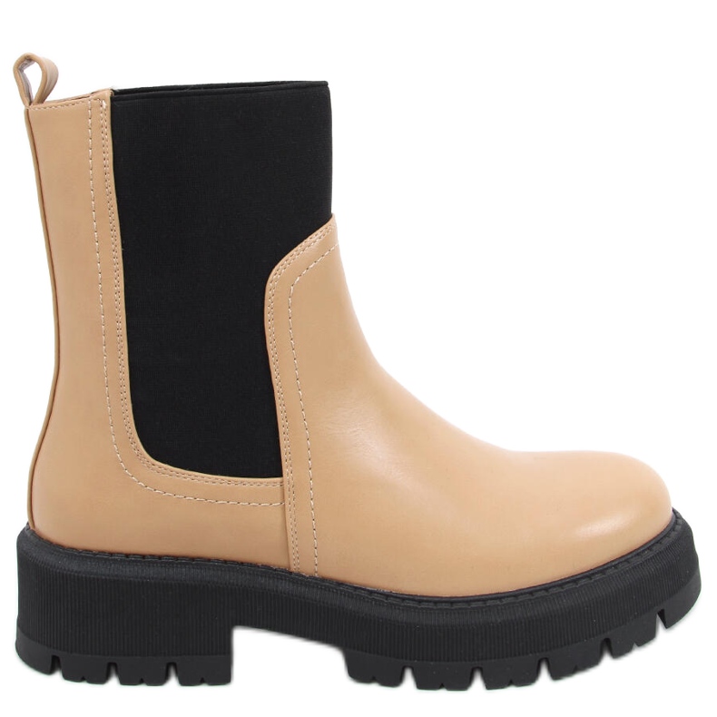 Bottines Chelsea montantes beiges