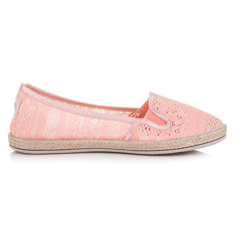 Balada Espadrilles en dentelle à enfiler orange
