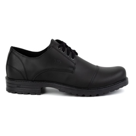 Polbut Chaussures en cuir pour hommes 2120/2 noires