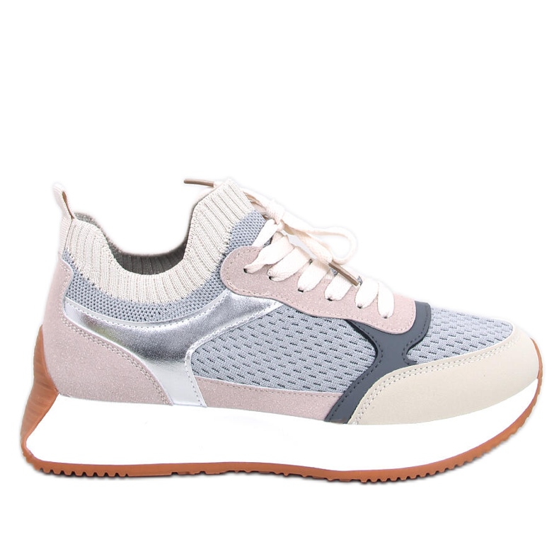 Chaussures de sport chaussettes grises pour femmes