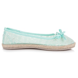 Balada Ballerines en dentelle vert