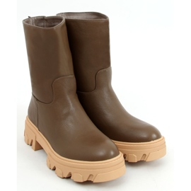 Boots femme à tige droite Vert