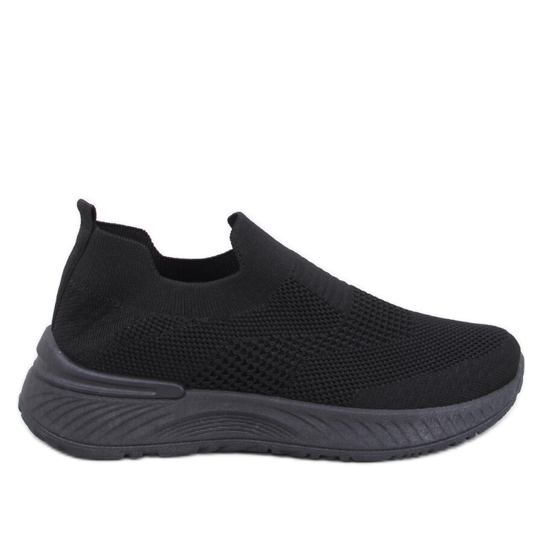Chaussures chaussettes de sport pour femmes, noires le noir
