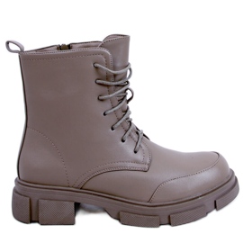 Bottes à lacets, isolées avec de la fourrure vert