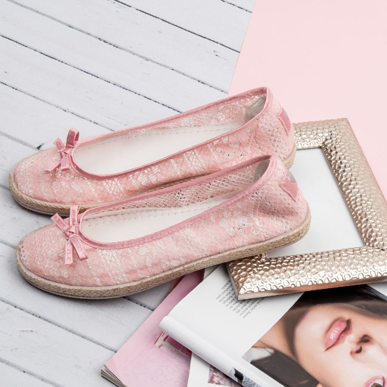 Balada Ballerines en dentelle rose