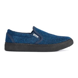 Baskets slip-on à paillettes bleues