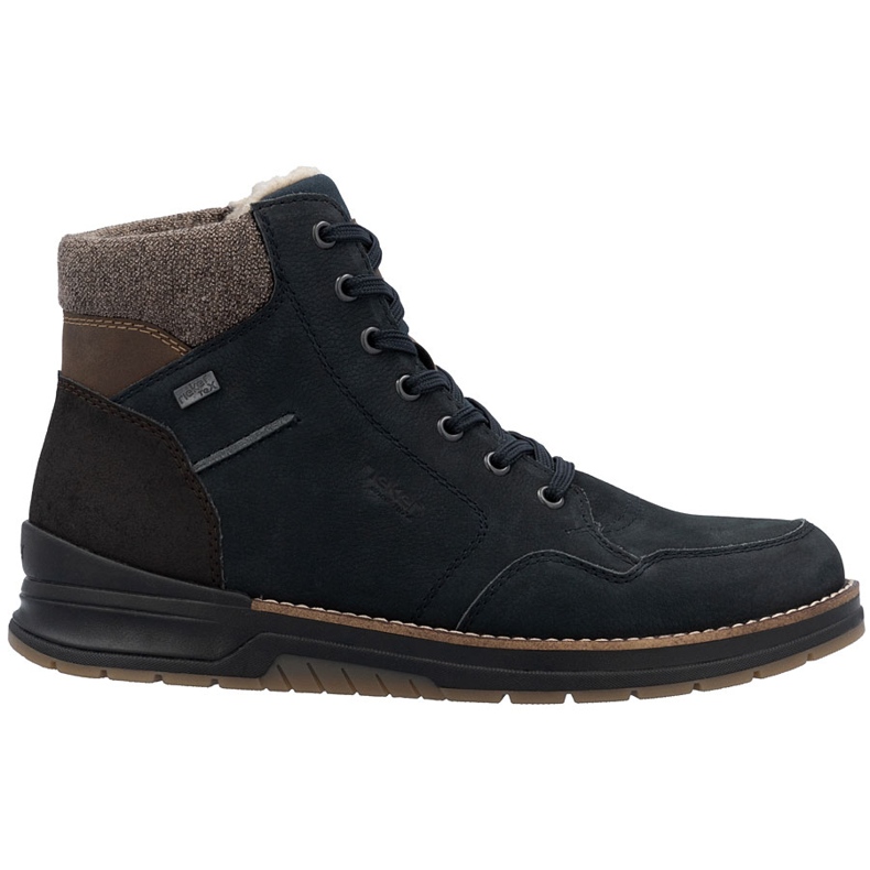 Rieker Bottines isolées en cuir imperméables pour hommes, bleu marine 32344-14 Rieker Bottines isolées en cuir imperméables pour hommes, bleu marine 32344-14