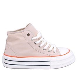 Baskets pour femmes sur la plate-forme beige Baskets pour femmes sur la plate-forme beige
