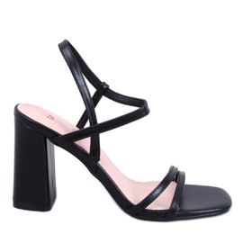 Seastar Sandales noires à talon stable