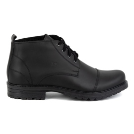 Bottines en cuir pour hommes POLBUT 2119/2 noir