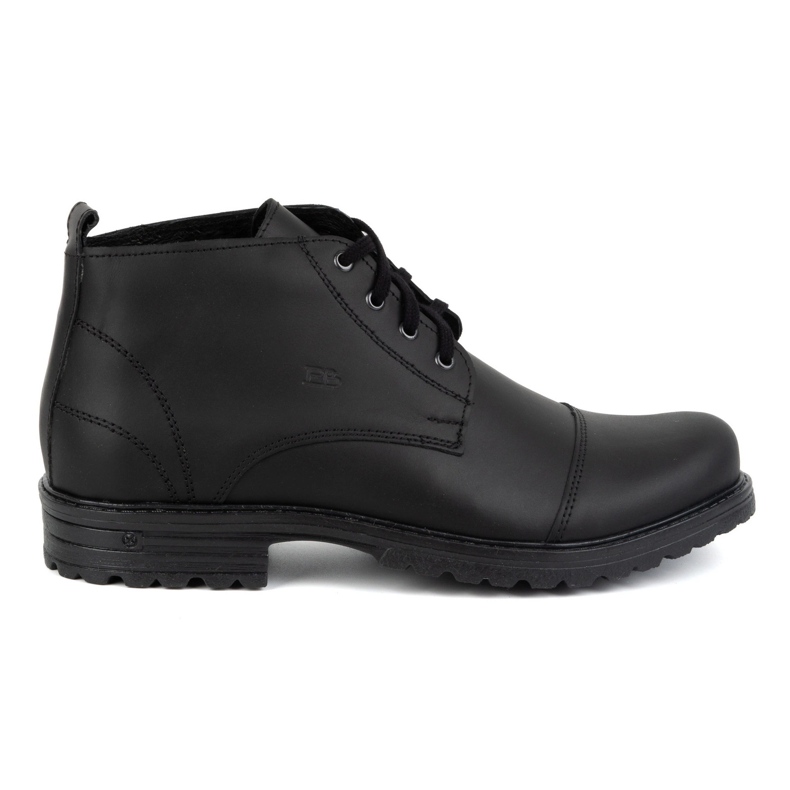 Bottines en cuir pour hommes POLBUT 2119/2 noir le noir